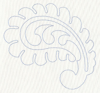 Feather Quilting Curling Paisley (Single Run)