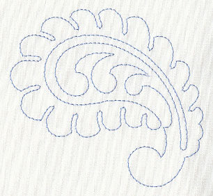 Feather Quilting Curling Paisley (Single Run)