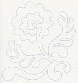 Feather Quilting Blooming Rose (Single Run)