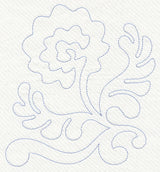 Feather Quilting Blooming Rose (Single Run)