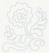 Feather Quilting Blooming Rose (Single Run)