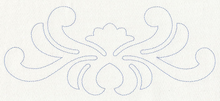 Feather Quilting Blooming Crest 2 (Single Run)