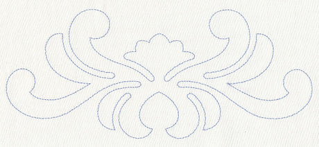 Feather Quilting Blooming Crest 2 (Single Run)