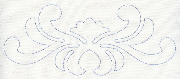 Feather Quilting Blooming Crest 2 (Single Run)