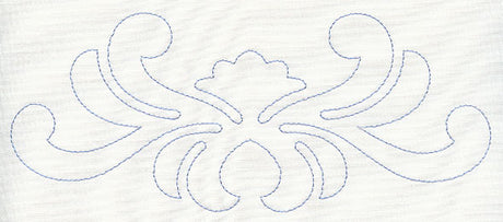 Feather Quilting Blooming Crest 2 (Single Run)