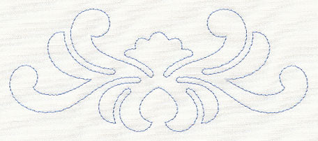 Feather Quilting Blooming Crest 2 (Single Run)