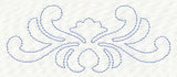 Feather Quilting Blooming Crest 2 (Single Run)