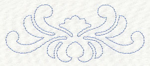 Feather Quilting Blooming Crest 2 (Single Run)
