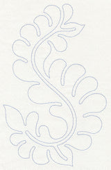 Feather Quilting Wavy Leaf (Single Run)
