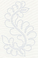 Feather Quilting Wavy Leaf (Single Run)