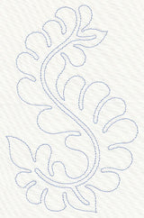 Feather Quilting Wavy Leaf (Single Run)