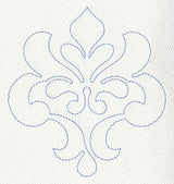 Feather Quilting Swirling Crest (Single Run)