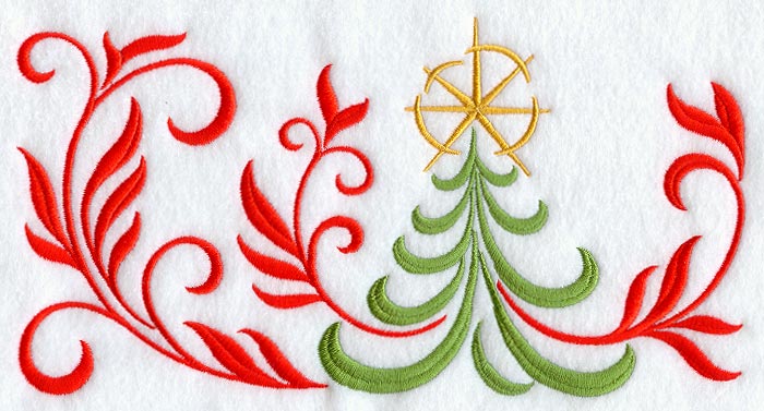 Festive Flourishes Tree Border
