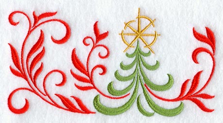 Festive Flourishes Tree Border