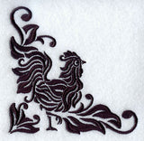 Damask Rooster Corner