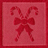 Candy Canes and Bow (Embossed)