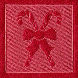 Candy Canes and Bow (Embossed)