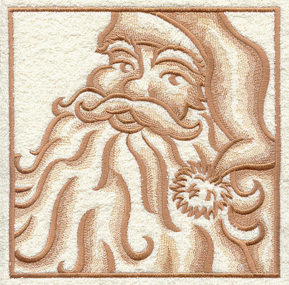 Santa Claus Portrait (Embossed) – Embroidery Library