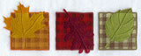 Plaid Leaves Trio