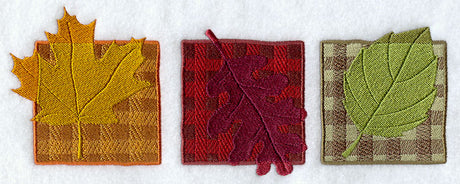 Plaid Leaves Trio