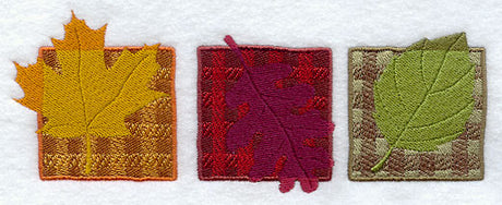 Plaid Leaves Trio