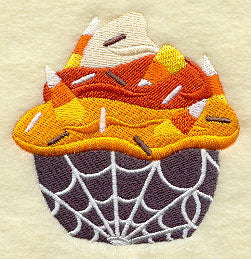 Halloween Candy Corn Cupcake