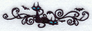 Black Cat Filigree Border
