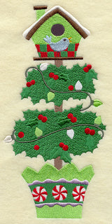 Holiday Birdhouse Topiary