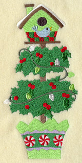 Holiday Birdhouse Topiary