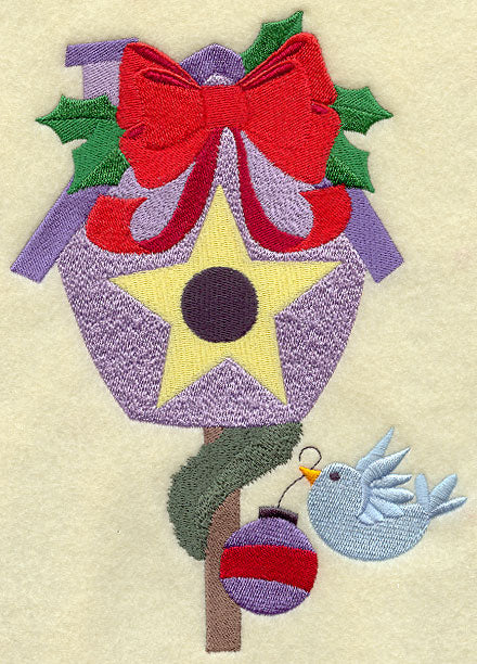 Decking the Holiday Birdhouse