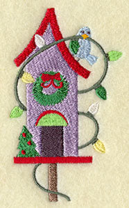 Lights on Holiday Birdhouse