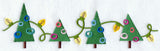 Retro Christmas Trees Border