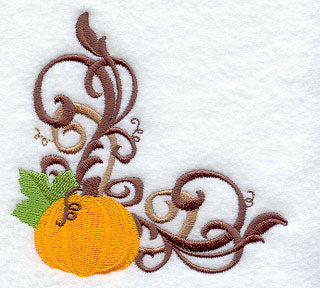 Fall Filigree Pumpkin Corner