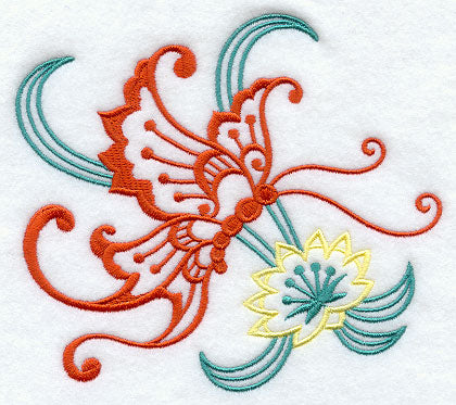 Chinese Butterfly with Lotus