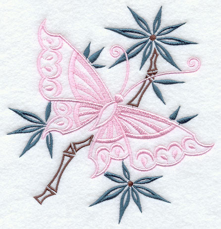 Chinese Butterfly with Bamboo