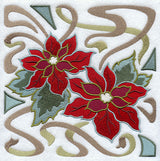 Art Nouveau Poinsettia Square