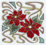 Art Nouveau Poinsettia Square