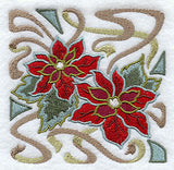Art Nouveau Poinsettia Square