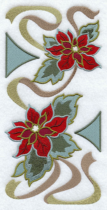 Art Nouveau Poinsettia Border