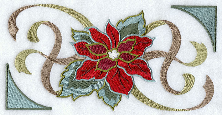 Art Nouveau Poinsettia Border