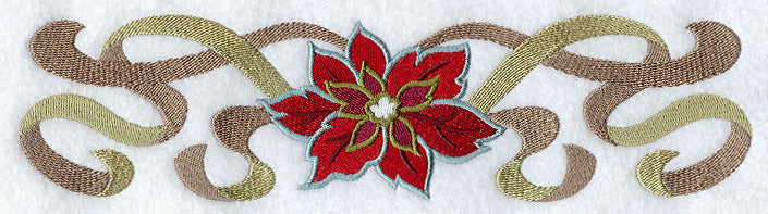 Art Nouveau Poinsettia Thin Border