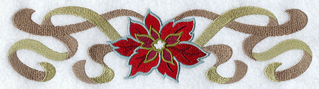 Art Nouveau Poinsettia Thin Border