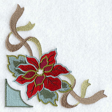 Art Nouveau Poinsettia Corner