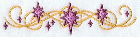 Art Nouveau Shining Stars Border