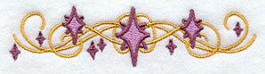 Art Nouveau Shining Stars Border