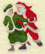 Skating Santa and Mrs. Claus