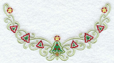 Christmas Tree Swirls Neckline (Crewneck)