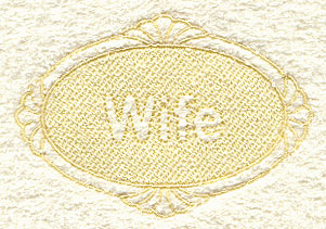 Wife (Embossed)