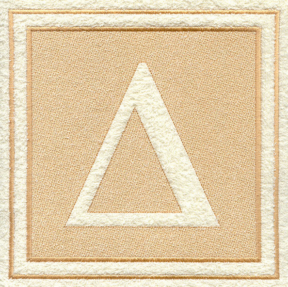 Greek Letter Delta - 7.8 inch (Embossed)