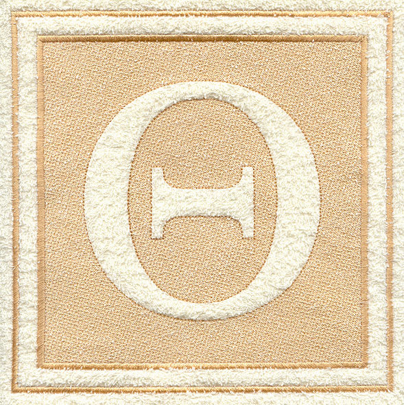Greek Letter Theta - 7.8 inch (Embossed)